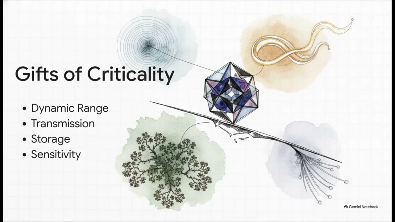 Coloured neural network illustration showing the gifts of criticality