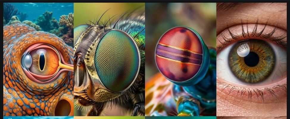 Eye comparison illustration.