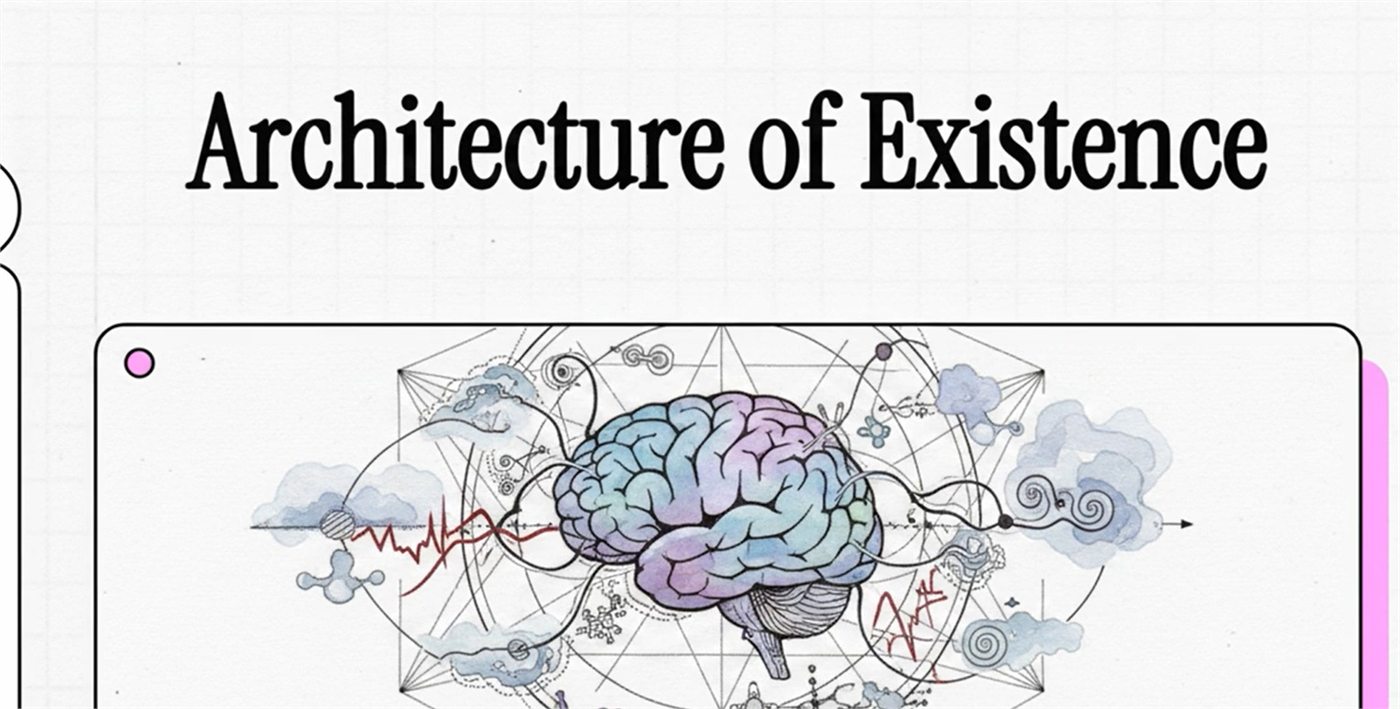 Architecture of existence through brain and boundary