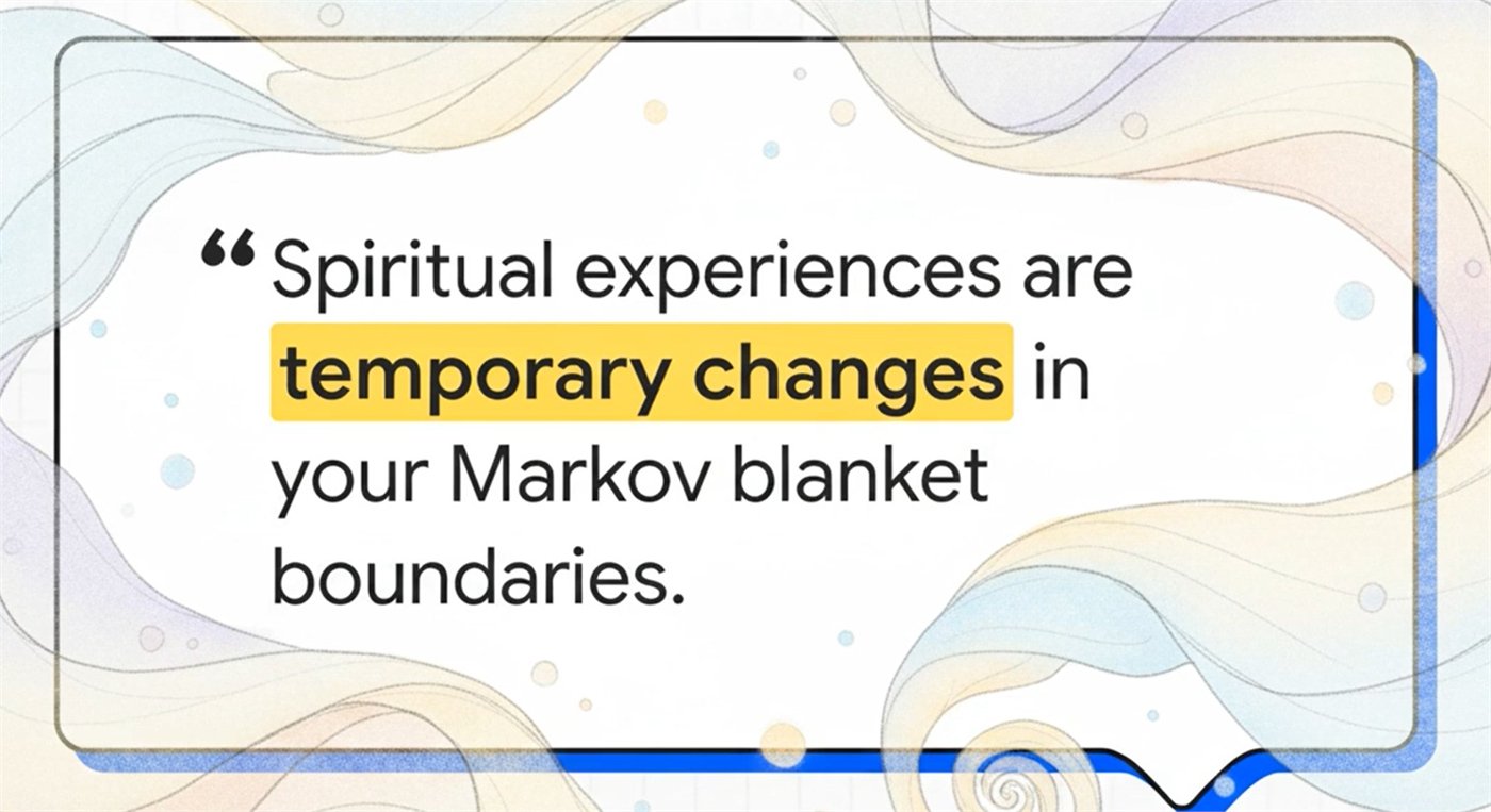 Spiritual experiences as temporary changes in Markov blanket boundaries