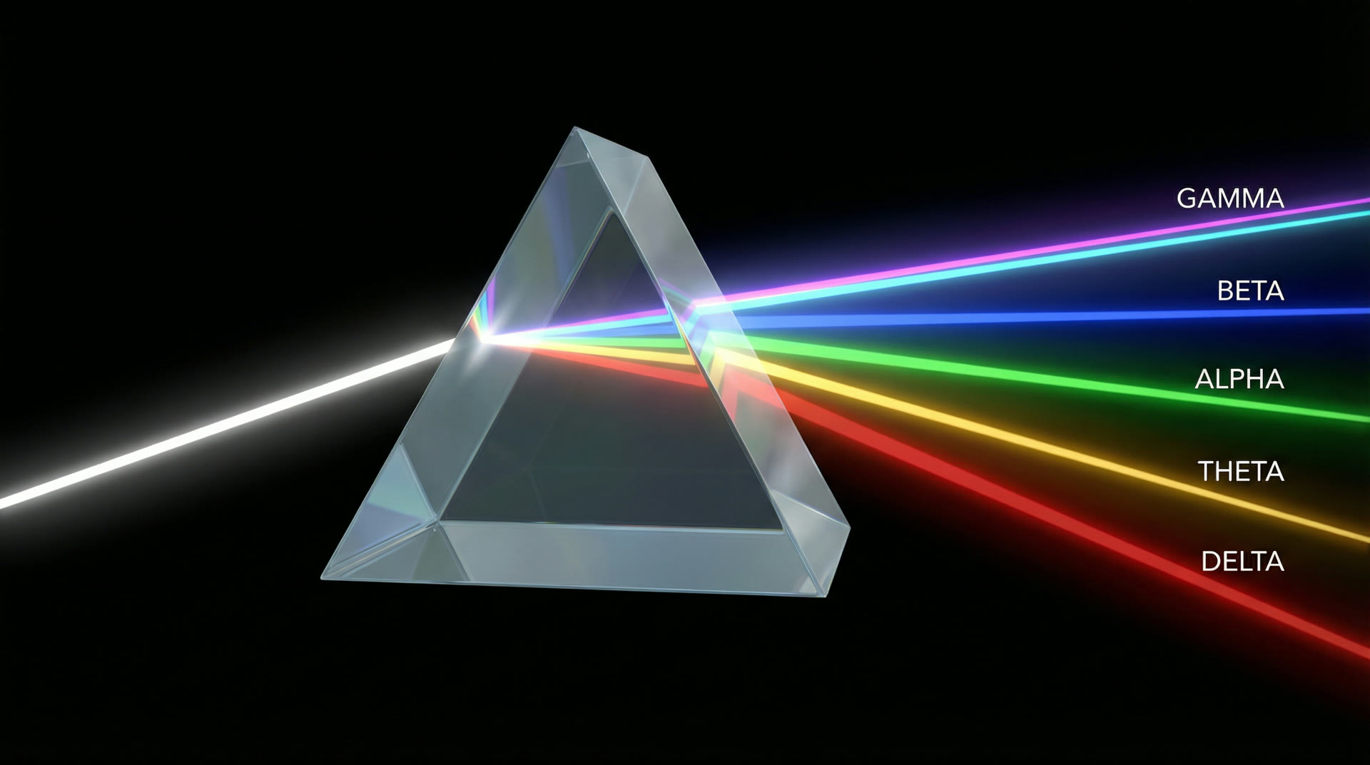 Spectral decomposition — the EEG signal split into its frequency components