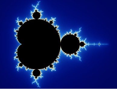Blue Mandelbrot fractal suggesting the infinite depth of dreams and the unconscious mind