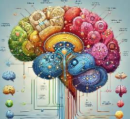 Colorful brain and neural circuit map opening the vagus driver chapter
